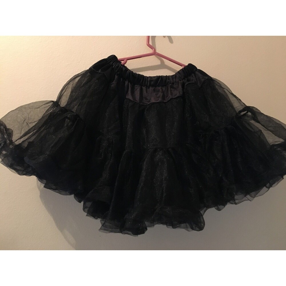 Black Deluxe TULLE PETTICOAT 5-Layer One Size Halloween Costume Party Fiesta